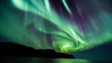 moonbow aurora borealis northern sweden